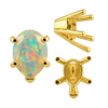 ITI NYC V-End Pear Shape Solitaire Settings in 14K Gold (5.00 x 3.00 mm - 15.00 x 9.00 mm)
