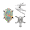 ITI NYC V-End Pear Shape Solitaire Settings in Sterling Silver (5.00 x 3.00 mm - 15.00 x 9.00 mm)