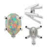 ITI NYC V-End Pear Shape Solitaire Settings in Sterling Silver (5.00 x 3.00 mm - 15.00 x 9.00 mm)
