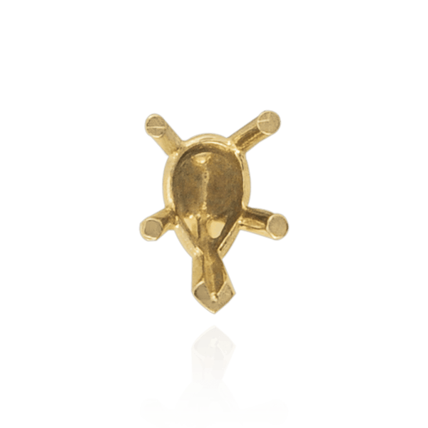 ITI NYC V-End Pear Shape Solitaire Settings in 18K Gold (7.00 x 5.00 mm - 15.00 x 9.00 mm)