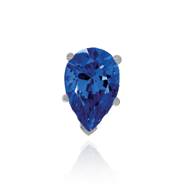 ITI NYC V-End Pear Shape Solitaire Settings in Sterling Silver (5.00 x 3.00 mm - 15.00 x 9.00 mm)