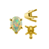 ITI NYC V-End Pear Shape Solitaire Settings in 14K Gold (5.00 x 3.00 mm - 15.00 x 9.00 mm)