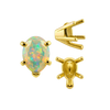 ITI NYC V-End Pear Shape Solitaire Settings in 14K Gold (5.00 x 3.00 mm - 15.00 x 9.00 mm)