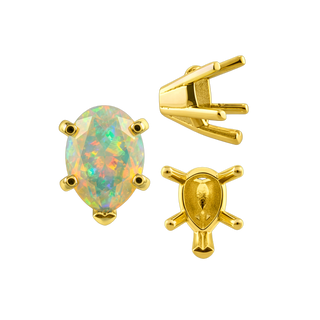 ITI NYC V-End Pear Shape Solitaire Settings in 18K Gold (7.00 x 5.00 mm - 15.00 x 9.00 mm)