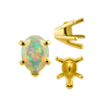 ITI NYC V-End Pear Shape Solitaire Settings in 18K Gold (7.00 x 5.00 mm - 15.00 x 9.00 mm)