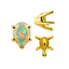ITI NYC V-End Pear Shape Solitaire Settings in 18K Gold (7.00 x 5.00 mm - 15.00 x 9.00 mm)