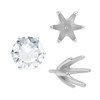 ITI NYC Six Prong Round Tiffany Settings With Peg in Sterling Silver (4.00 mm - 8.00 mm)
