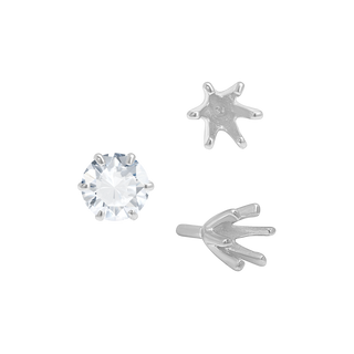ITI NYC Six Prong Round Tiffany Settings With Peg in 14K Gold (4.00 mm - 8.00 mm)