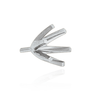 ITI NYC Six Prong Round Tiffany Settings With Peg in Sterling Silver (4.00 mm - 8.00 mm)