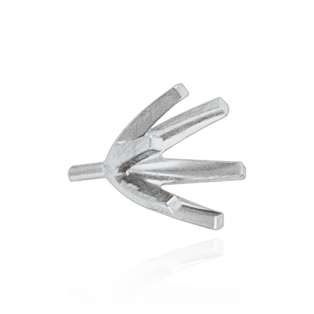 ITI NYC Six Prong Round Tiffany Settings With Peg in Sterling Silver (4.00 mm - 8.00 mm)