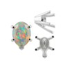 ITI NYC V-End Pear Shape Solitaire Settings in Sterling Silver (5.00 x 3.00 mm - 15.00 x 9.00 mm)
