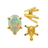 ITI NYC V-End Pear Shape Solitaire Settings in 14K Gold (5.00 x 3.00 mm - 15.00 x 9.00 mm)