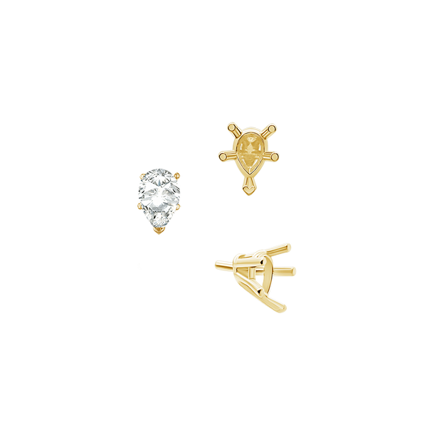 ITI NYC V-End Pear Shape Solitaire Settings With Peg in 14K Gold (5.00 x 3.00 mm - 12.00 x 8.00 mm)