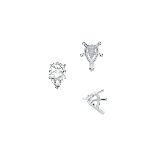 ITI NYC V-End Pear Shape Solitaire Settings With Peg in 14K Gold (5.00 x 3.00 mm - 12.00 x 8.00 mm)