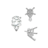 ITI NYC V-End Pear Shape Solitaire Settings With Peg in  Sterling Silver (5.00 x 3.00 mm - 12.00 x 8.00 mm)
