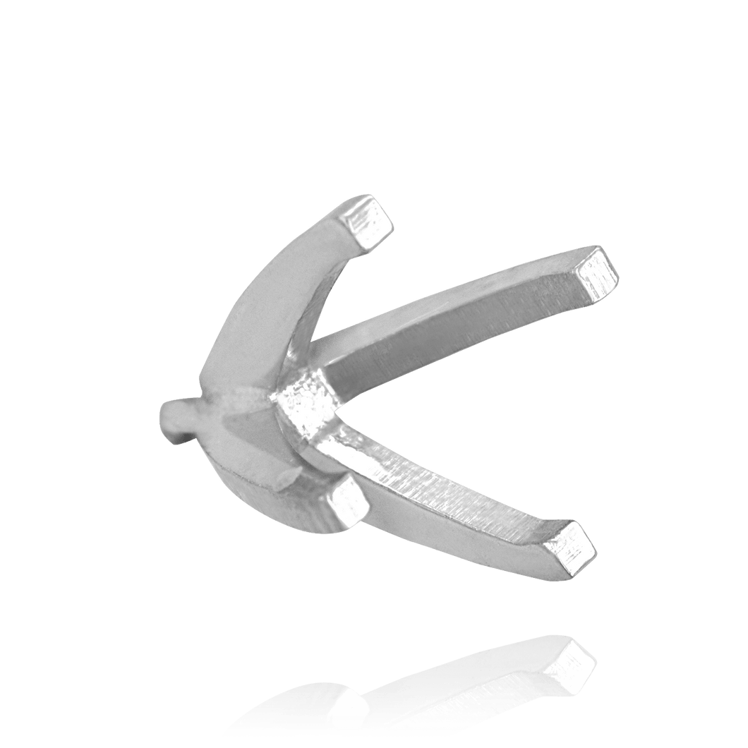 ITI NYC Four Prong Round High Tiffany Settings With Peg in Sterling Silver (Casting) (3.50 mm - 11.75 mm)