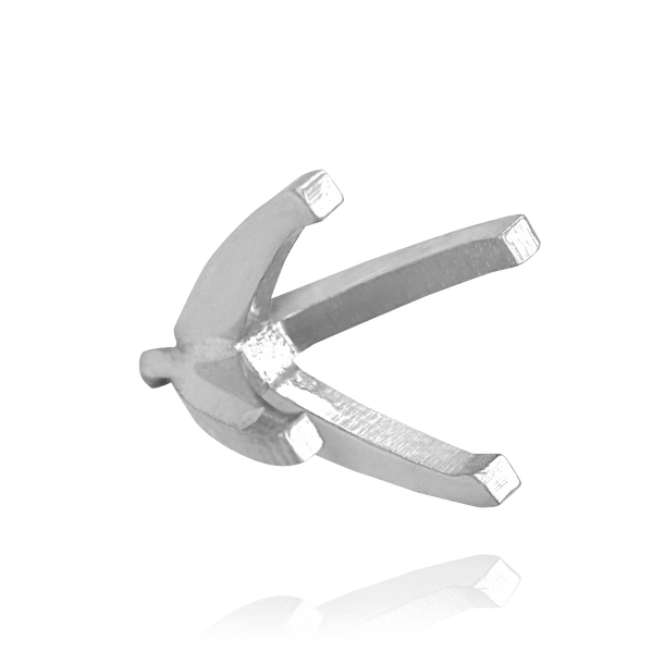ITI NYC Four Prong Round High Tiffany Settings With Peg in Sterling Silver (Casting) (3.50 mm - 11.75 mm)