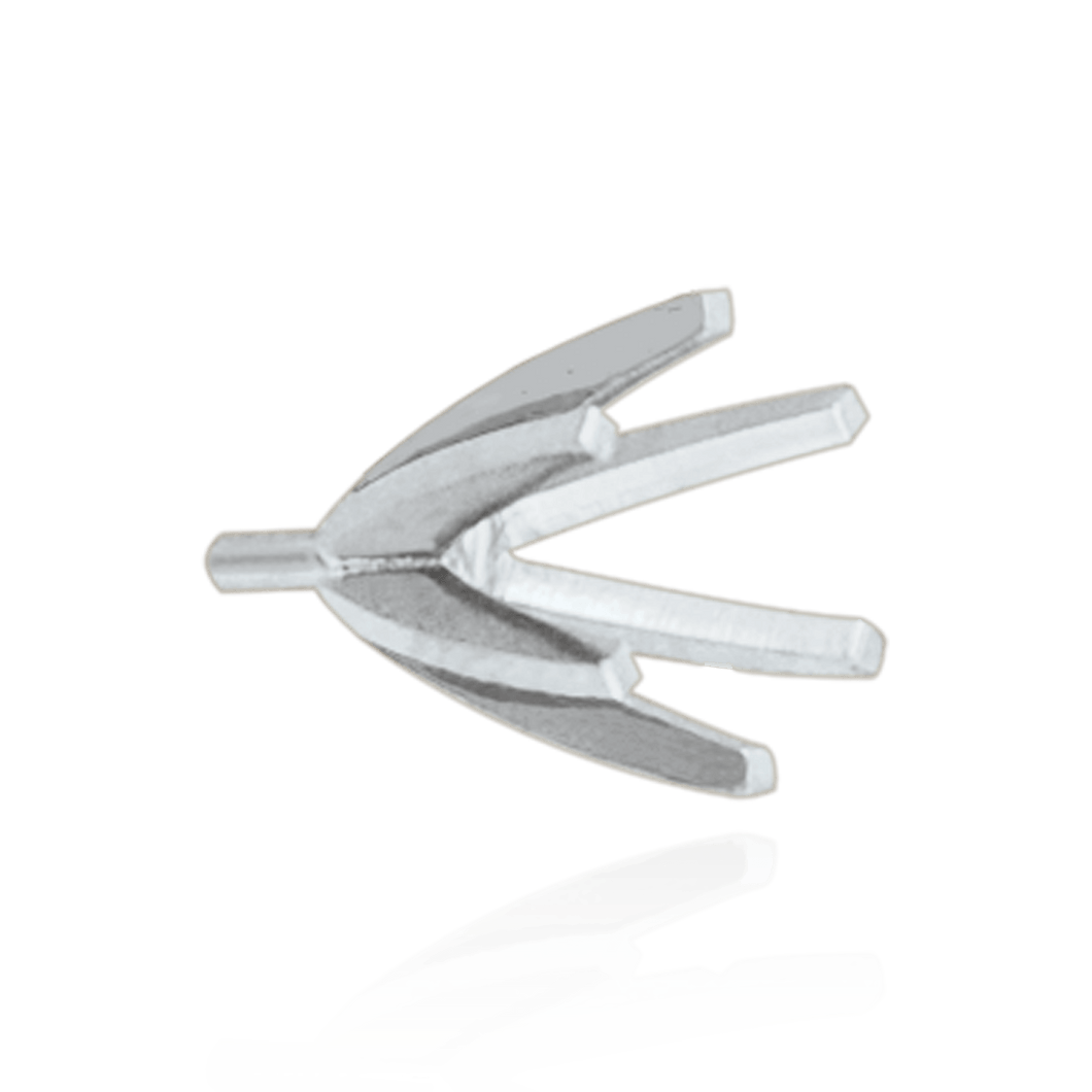 ITI NYC Six Prong Round High Tiffany Settings With Peg in Sterling Silver (Die-Struck) (3.25 mm - 8.00 mm)
