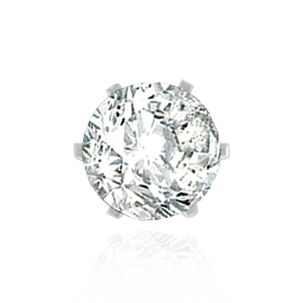 ITI NYC Six Prong Round High Tiffany Settings With Peg in Sterling Silver (Die-Struck) (5.20 mm - 8.00 mm)