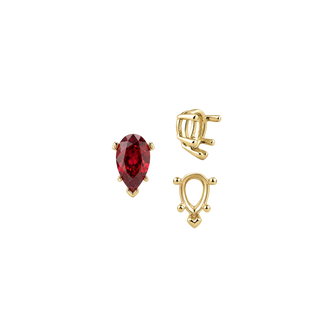 ITI NYC V-End Pear Shape Heavy Tapered Settings in 14K Gold (6.00 x 4.00 mm - 15.00 x 9.00 mm)