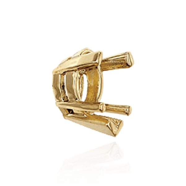 ITI NYC V-End Pear Shape Heavy Tapered Settings in 14K Gold (6.00 x 4.00 mm - 26.00 x 18.00 mm)