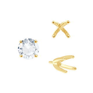 ITI NYC Four Prong Round High Tiffany Settings With Peg in 14K Gold (Casting) (3.50 mm - 11.75 mm)