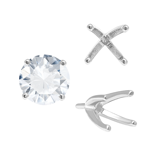 ITI NYC Four Prong Round High Tiffany Settings With Peg in 18K Gold (Casting) (4.75 mm - 9.25 mm)