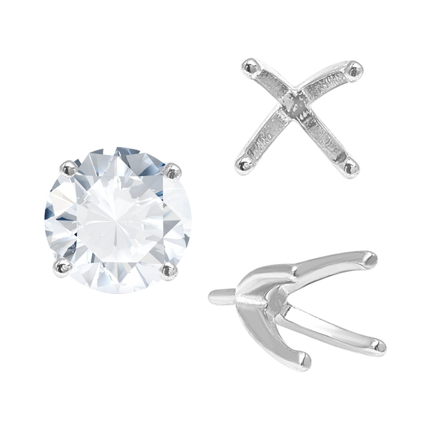 ITI NYC Four Prong Round High Tiffany Settings With Peg in 18K Gold (Casting) (4.75 mm - 9.25 mm)