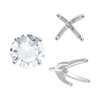 ITI NYC Four Prong Round High Tiffany Settings With Peg in 14K Gold (Casting) (3.50 mm - 11.75 mm)