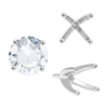 ITI NYC Four Prong Round High Tiffany Settings With Peg in 18K Gold (Casting) (4.75 mm - 9.25 mm)