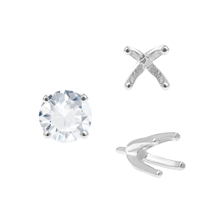 ITI NYC Four Prong Round High Tiffany Settings With Peg in 18K Gold (Casting) (4.75 mm - 9.25 mm)