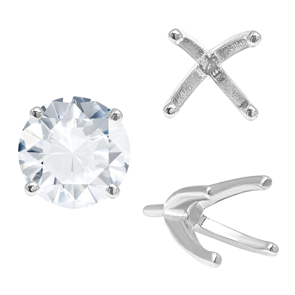 ITI NYC Four Prong Round High Tiffany Settings With Peg in 14K Gold (Casting) (3.50 mm - 11.75 mm)