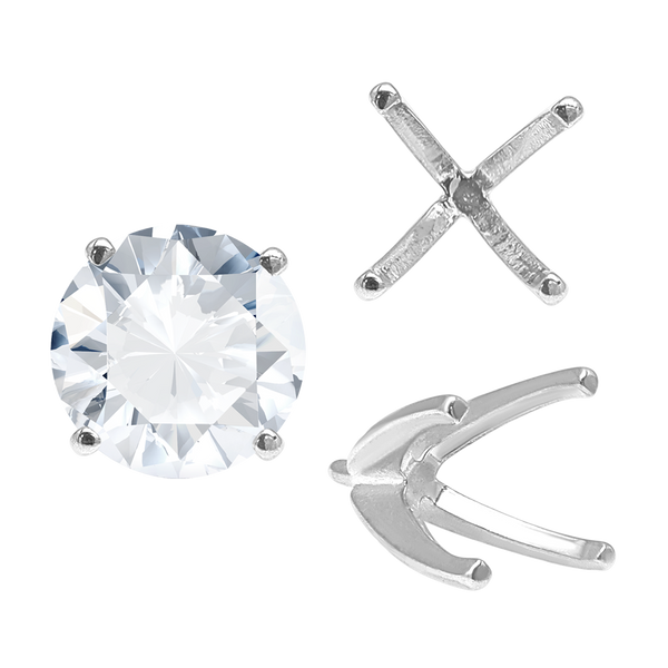 ITI NYC Four Prong Round High Tiffany Settings With Peg in 18K Gold (Casting) (4.75 mm - 9.25 mm)
