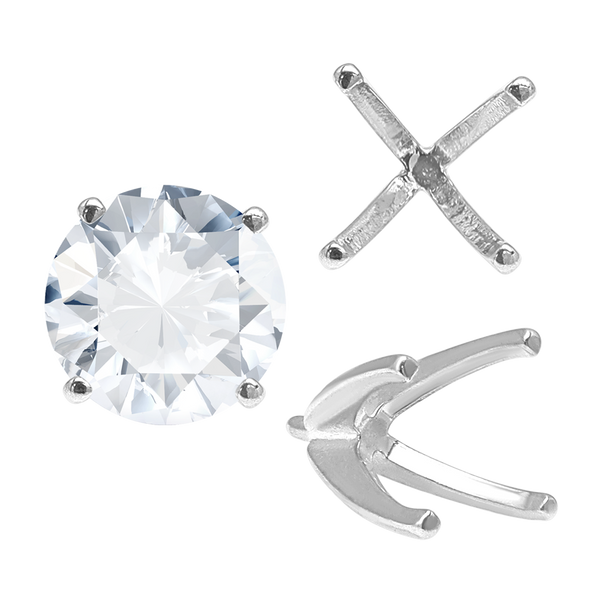 ITI NYC Four Prong Round High Tiffany Settings With Peg in 14K Gold (Casting) (3.50 mm - 11.75 mm)