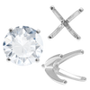 ITI NYC Four Prong Round High Tiffany Settings With Peg in 14K Gold (Casting) (3.50 mm - 11.75 mm)