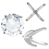 ITI NYC Four Prong Round High Tiffany Settings With Peg in 14K Gold (Casting) (3.50 mm - 11.75 mm)