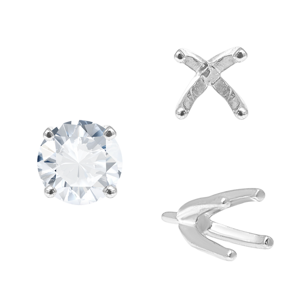 ITI NYC Four Prong Round High Tiffany Settings With Peg in 14K Gold (Casting) (3.50 mm - 11.75 mm)