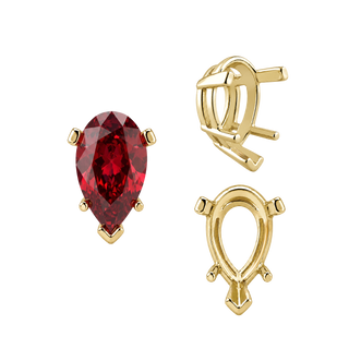 ITI NYC V-End Pear Shape Heavy Tapered Settings in 14K Gold (6.00 x 4.00 mm - 15.00 x 9.00 mm)