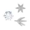 ITI NYC Six Prong Round High Tiffany Settings With Peg in Sterling Silver (Casting) (3.25 mm - 9.75 mm)