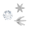 ITI NYC Six Prong Round High Tiffany Settings With Peg in Sterling Silver (Casting) (3.25 mm - 9.75 mm)