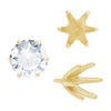 ITI NYC Six Prong Round High Tiffany Settings With Peg in 14K Gold (Casting) (3.50 mm - 11.00 mm)