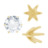 ITI NYC Six Prong Round High Tiffany Settings With Peg in 14K Gold (Casting) (3.50 mm - 11.00 mm)