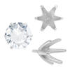 ITI NYC Six Prong Round High Tiffany Settings With Peg in 14K Gold (Casting) (3.50 mm - 11.00 mm)