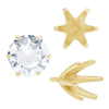 ITI NYC Six Prong Round High Tiffany Settings With Peg in 14K Gold (Casting) (3.50 mm - 11.00 mm)