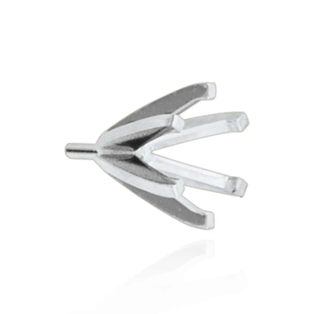 ITI NYC Six Prong Round Heavy High Tiffany Settings With Peg in Sterling Silver (Casting) (3.25 mm - 9.25 mm)