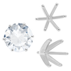 ITI NYC Six Prong Round Heavy High Tiffany Settings With Peg in Sterling Silver (Casting) (3.25 mm - 9.25 mm)