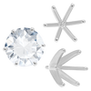 ITI NYC Six Prong Round Heavy High Tiffany Settings With Peg in Sterling Silver (Casting) (3.25 mm - 9.25 mm)