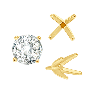 ITI NYC Four Prong Tiffany Medium Setting With Peg in 14K Gold (Casting) (3.00 mm - 6.50 mm)
