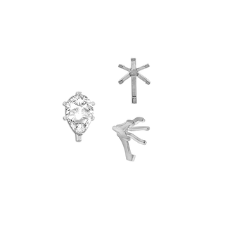 ITI NYC Six Prong Pear Shape Tiffany Settings With Peg in Sterling Silver (3.00 x 1.75 mm - 15.00 x 9.00 mm)