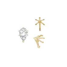 Load image into Gallery viewer, ITI NYC Six Prong Pear Shape Tiffany Settings With Peg in 14K Gold (3.00 x 1.75 mm - 15.00 x 9.00 mm)
